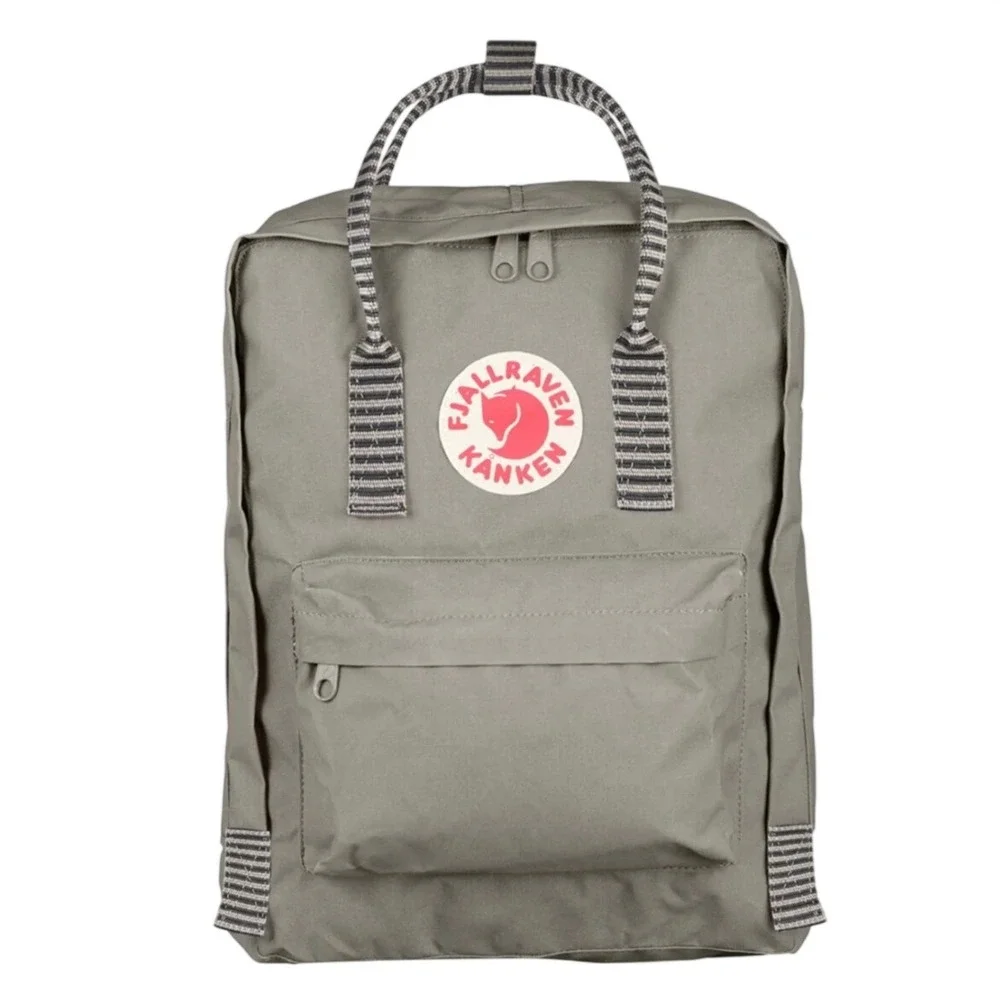 Fjällräven Kånken Fog Gray Striped Water Resistant BackPack Unisex